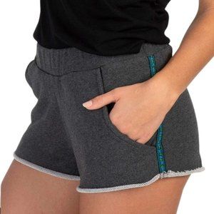 Natural Life Gray Sweat Shorts Athletic Shorts Ribbon Trim EUC Size Medi…